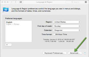 arrow pointing to button marked