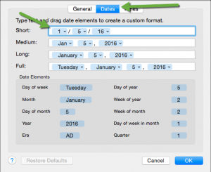 screen capture of formatting screen